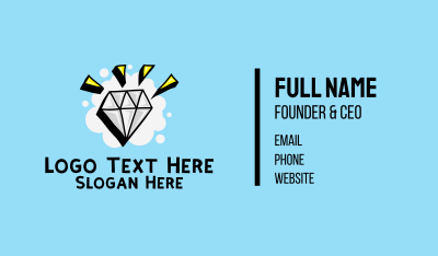 Shiny Diamond Doodle  Business Card Image Preview