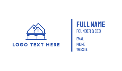 Blue Tall House Business Card Image Preview