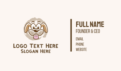 Wacky Dog Face Business Card Image Preview