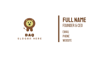 Cute Fluffy Kids Lion Business Card Image Preview