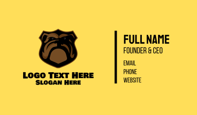 Bulldog Plaque Business Card