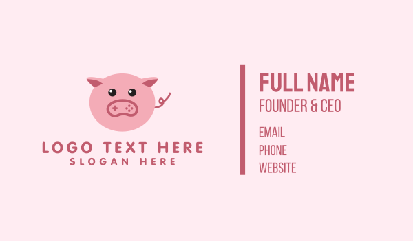 Pig Gaming Mascot Business Card Design Image Preview