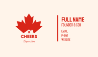 Red Maple Leaf House Business Card Design