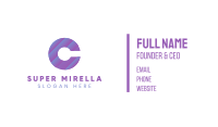 Purple Letter C Business Card Image Preview