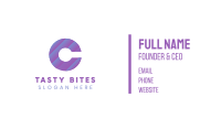 Purple Letter C Business Card Image Preview