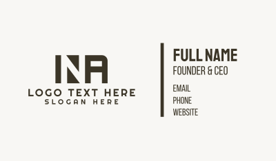 Black Letter NA  Business Card Image Preview