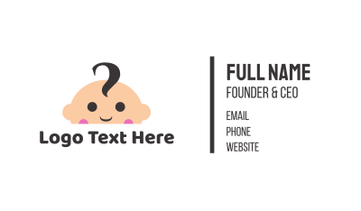 Cute Baby Face Business Card
