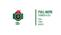 Green Camera House Business Card Image Preview
