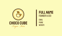 Hot Coffee Mug Circle  Business Card Image Preview
