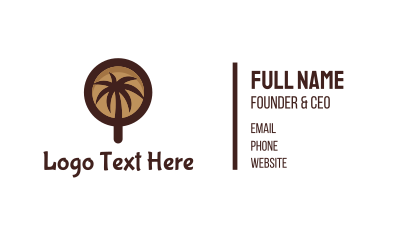 Coffee Palm Tree Business Card