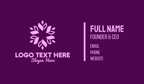 Purple Floral Wreath Business Card Design Image Preview