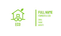 Green Eco Wheel House Business Card Image Preview