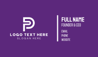 Tech P Outline Business Card Image Preview