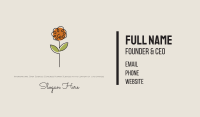 Minimalist Peony Flower Business Card Image Preview