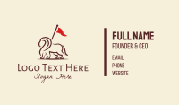 Royal Lion Flag Bearer Business Card Image Preview