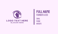 Fancy Purple Letter G Business Card Design
