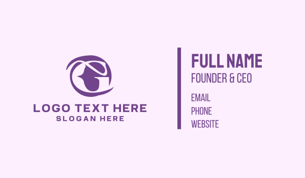 Fancy Purple Letter G Business Card Design Image Preview