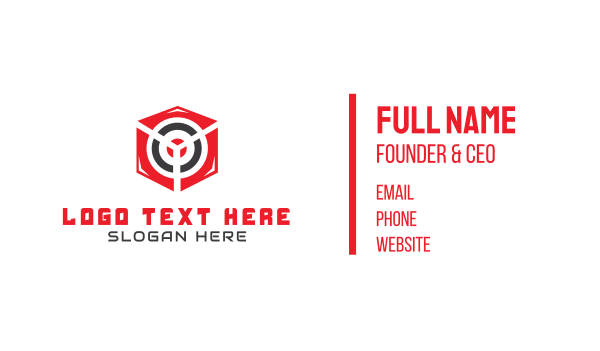 Target Box Business Card Design Image Preview
