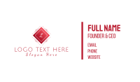 Red Furniture Lettermark Business Card Design