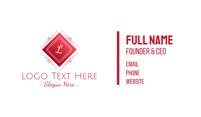 Red Furniture Lettermark Business Card Image Preview