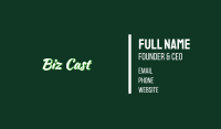 Green Healthy Food Wordmark Business Card Design