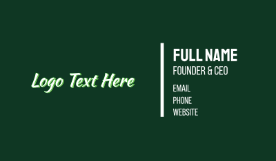 Green Healthy Food Wordmark Business Card Image Preview