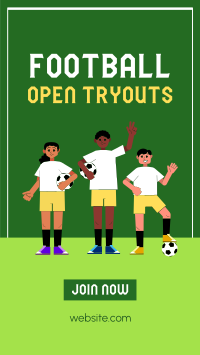 Try Outs are Open Facebook story Image Preview