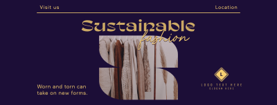 Elegant Minimalist Sustainable Fashion Facebook cover Image Preview