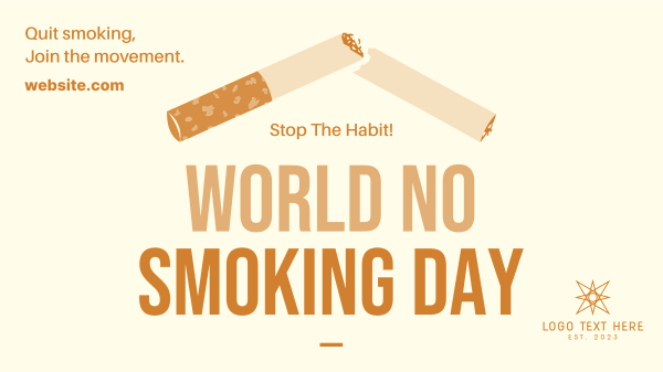 World No Smoking Day Facebook Event Cover Design