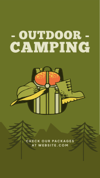 Outdoor Campsite Facebook Story Design