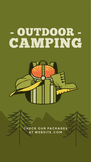 Outdoor Campsite Facebook story Image Preview