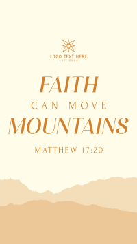 Faith Move Mountains Instagram story Image Preview