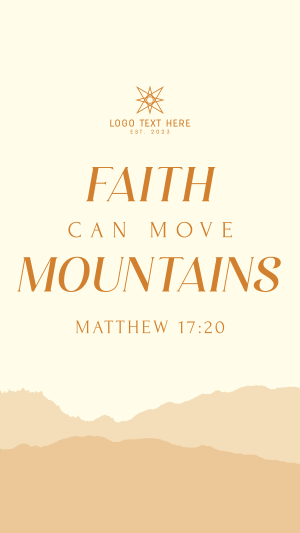 Faith Move Mountains Instagram story Image Preview