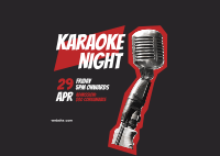 Friday Karaoke Night Postcard Image Preview