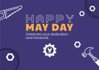 May Day Message Postcard Design