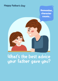 Best Dad Advice Poster Design