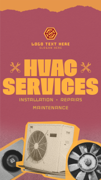 Retro HVAC Service Facebook story Image Preview