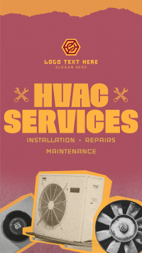 Retro HVAC Service Facebook Story Preview