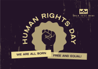 Human Rights Protest Postcard Image Preview
