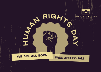 Human Rights Protest Postcard Image Preview