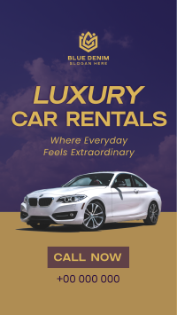 Designer Car Rental Instagram Reel Image Preview