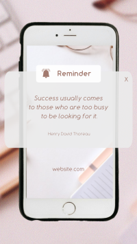 Business Quote Phone Reminder Instagram Reel Preview