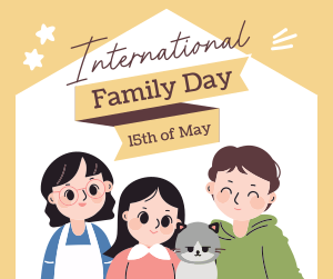 Cartoonish Day of Families Facebook post Image Preview