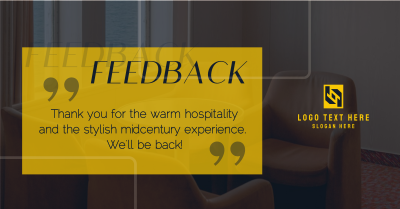 Minimalist Hotel Feedback Facebook ad Image Preview