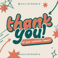 Quirky Thank you Instagram Post Design