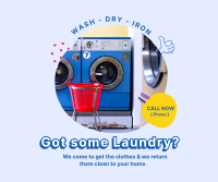 Doodle Laundry Facebook Post Design