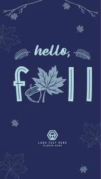 Hello Fall Greeting TikTok video Image Preview