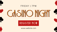 Casino Night Elegant Facebook Event Cover Design