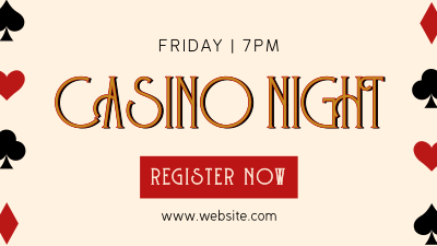 Casino Night Elegant Facebook event cover Image Preview