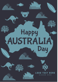 Australia Icons Poster Design